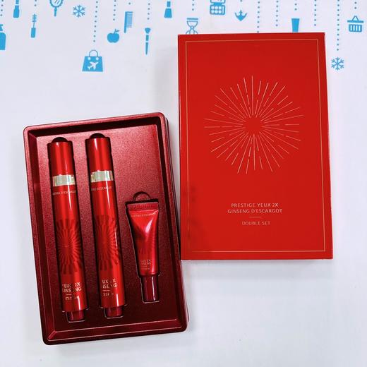 伊思红参蜗牛眼霜套装2X(眼霜15ml*2+精华10ml) （574284） 商品图0