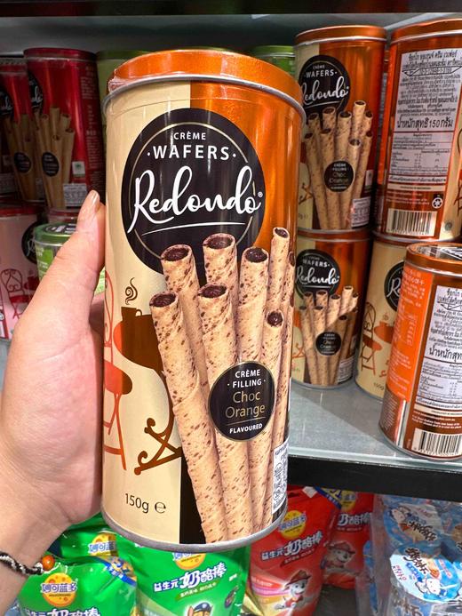 瑞丹多威化卷心酥巧克力香橙味150g 商品图0