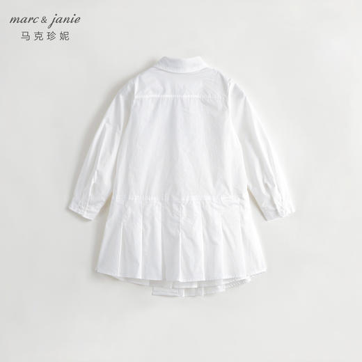 马克珍妮秋装新款 女童学院风不规则百褶边连衣裙 儿童裙子231388 商品图2