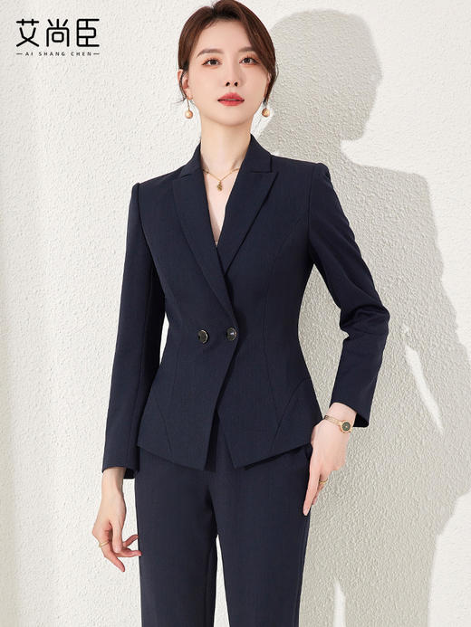艾尚臣西装套装女秋季时尚气质酒店经理高端正装女西服外套职业装 商品图0