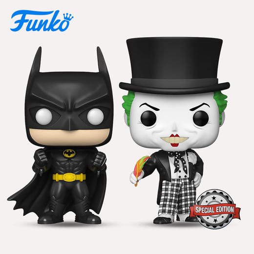 Funko POP! Heroes DC 2PK Batman&Joker 美漫 DC英雄1989蝙蝠侠&小丑限定款双人盒公仔手办摆件 58447 商品图0
