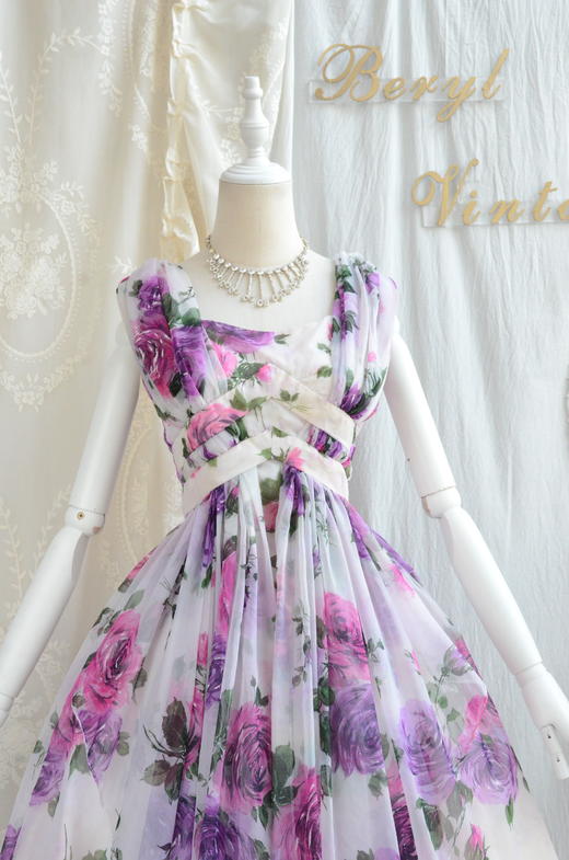 【投稿】喵娘精工@M74《Larose·拉萝丝玫瑰》vintage连衣裙 商品图1