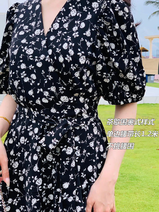 【百图lulu定制】【碎花连衣裙】高腰 茶歇 法式连衣裙 商品图5