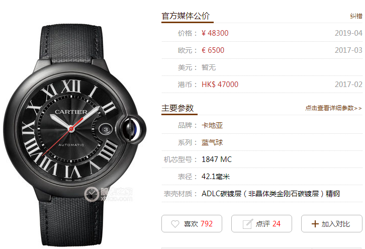 AF厂卡地亚蓝气球系列WSBB0015黑骑士腕表首发详解