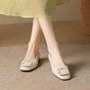 ZHR女鞋休闲小香风浅口单鞋女气质法式晚风软皮一脚蹬懒人鞋外穿 商品缩略图4