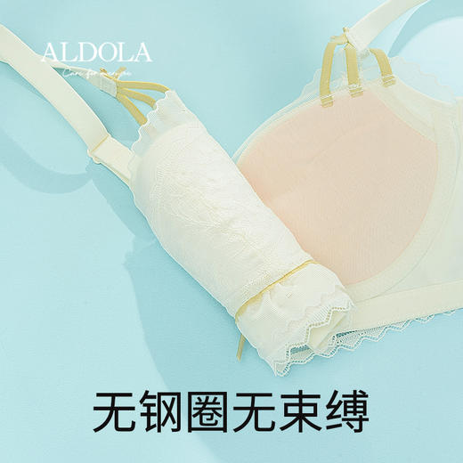 雅黛俪内衣女小胸聚拢莫代尔蕾丝文胸无钢圈2023新款美背胸罩 商品图5