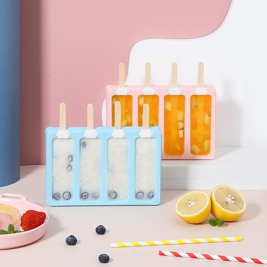 「清凉一夏！两色可选」雪糕模具家用做冰棍冰棒手工冰淇淋冻冰块盒冰糕冰格居家日用自制冰盒棒冰 商品图1