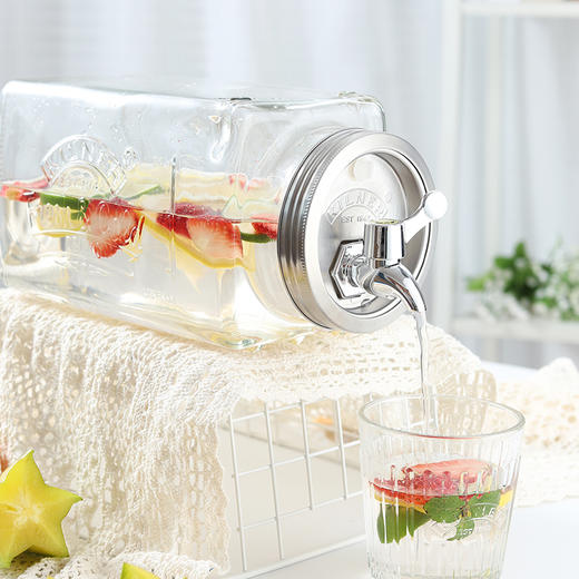 【英国进口】英国181年历史老牌KILNER 密封玻璃罐 复古玻璃罐2.0 带龙头液体储存罐储酒储果汁冰箱冷饮果汁罐 无铅玻璃罐 商品图3