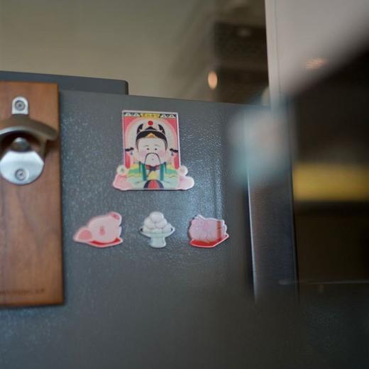 财神爷灶神冰箱贴二次元拜神冰箱贴新时代灶王爷网红磁吸亚克力 商品图3
