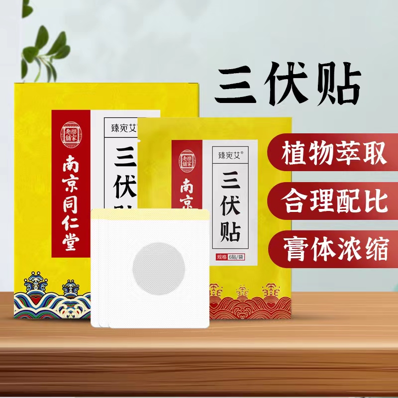 【南京同仁堂】三伏贴冬病夏治 入伏必贴 6贴/袋 × 5袋/盒（30贴/盒）