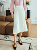 OLrain欧芮儿法式米白色半身裙女夏季2023年新款高腰百褶直筒裙子 商品缩略图2