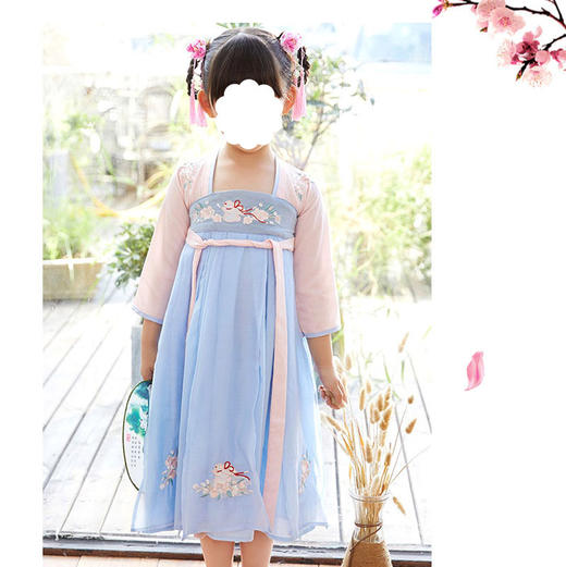 裁缝学苑 TD19女童改良汉服儒裙1:1实物服装纸样剪裁图纸牛皮纸样 商品图6