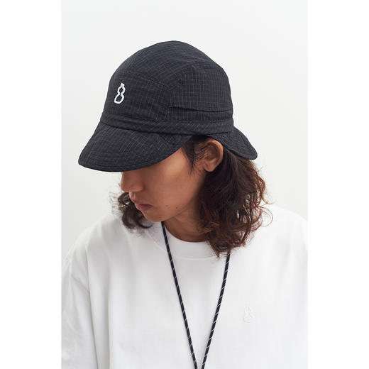 吃茶去chichaqu 山系格纹尼龙双檐洛克帽 商品图1