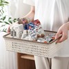 「仿藤编！大小两号」桌面收纳盒收纳筐 零食玩具杂物塑料置物筐厨房小篮子收纳整理篮盒 商品缩略图3