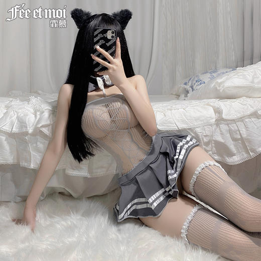 霏慕情趣女装内衣激情套装衣服性感水手网袜制服连身调情大码制服睡衣7598 商品图2