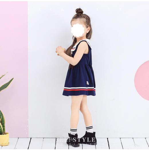 裁缝学苑 TW20婴儿海军风裙子1:1实物服装纸样剪裁图纸牛皮纸样 商品图3