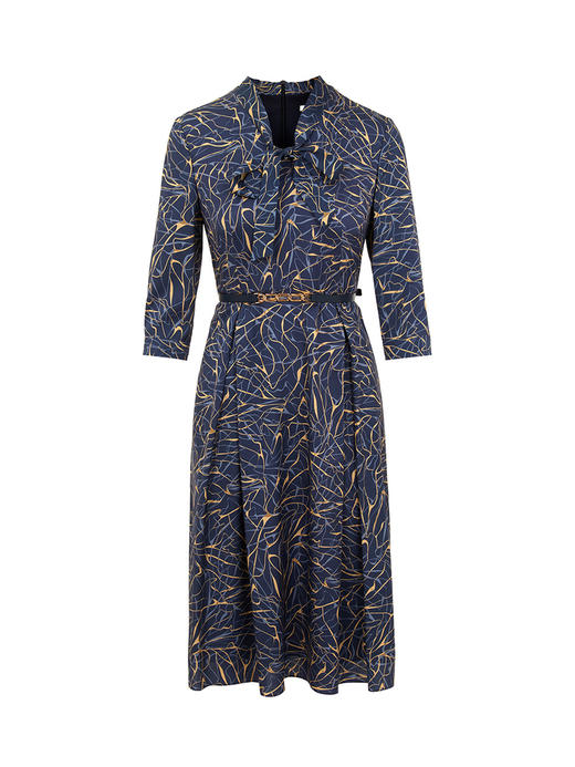 L1朗姿收腰显瘦印花飘带连衣裙 LCSP01WOP112 商品图3