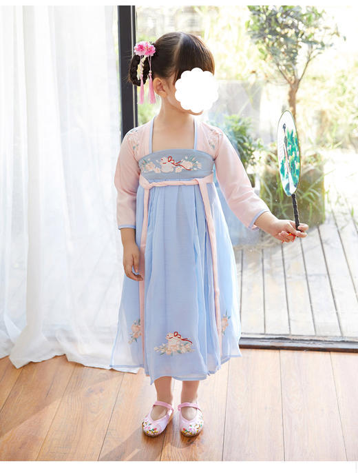 裁缝学苑 TD19女童改良汉服儒裙1:1实物服装纸样剪裁图纸牛皮纸样 商品图3