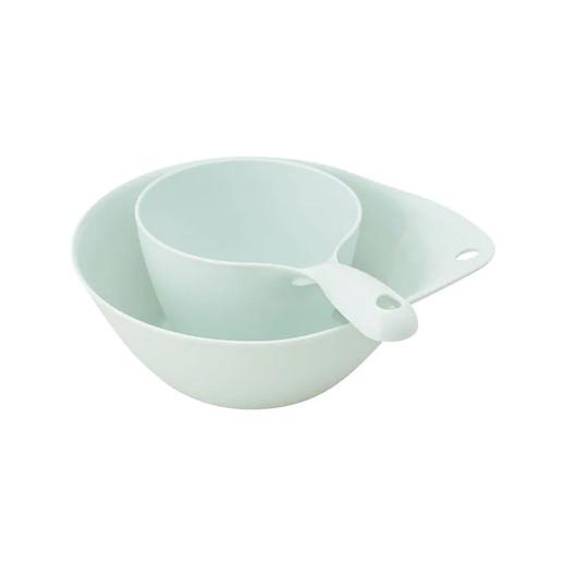 日式抗菌加工洗脸盆  淡蓝/白色 商品图3