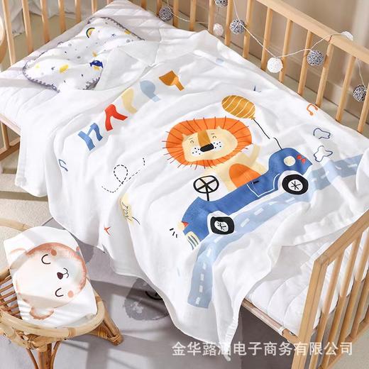 【粉丝专享】竹纤维棉冰丝毛巾被婴儿童浴巾午睡盖毯薄款新生儿双层 商品图1