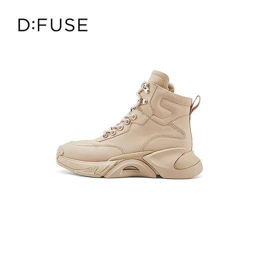 DFuse迪芙斯2022秋冬牛皮圆头加绒保暖高帮运动鞋DF24118542 商品图1