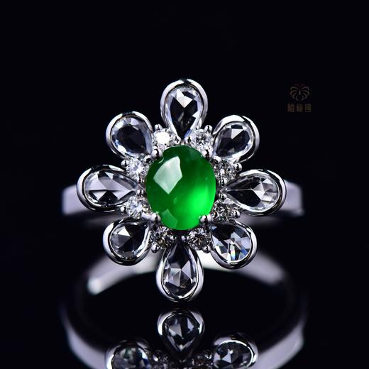 【绽放】满绿翡翠戒指   JZ12305011 商品图4