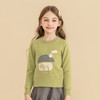 mettekids儿童羊绒衫2023秋季新款抹茶绿针织衫男童女童卡通毛衣 商品缩略图0