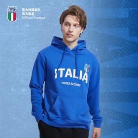 意大利国家队官方商品丨蓝色刺绣简约连帽套头卫衣男女同款足球迷