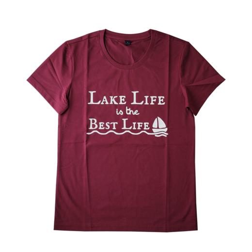 REDLAKE金色池塘T恤衫枣红色（男女同款） 商品图0