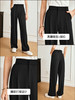 OLrain欧芮儿法式冰丝休闲裤女夏季2023年新款高腰直筒阔腿西装裤 商品缩略图2