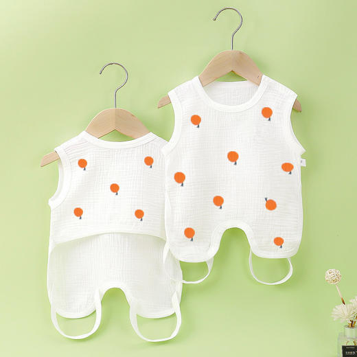 新生婴儿肚兜夏季薄款透气儿童连腿半背衣宝宝背心式兜兜护肚围 商品图2