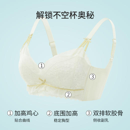 雅黛俪内衣女小胸聚拢莫代尔蕾丝文胸无钢圈2023新款美背胸罩 商品图1