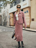 OLrain欧芮儿法式粉色牛仔半身裙女夏季2023新款高腰直筒开叉裙子 商品缩略图2