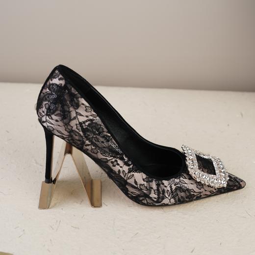 westory2023秋季新款高脚小细跟内方扣皮鞋通勤尖头单鞋W23CE72991 商品图4