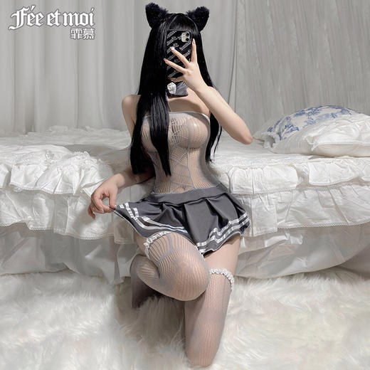 霏慕情趣女装内衣激情套装衣服性感水手网袜制服连身调情大码制服睡衣7598 商品图1