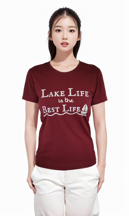 REDLAKE金色池塘T恤衫枣红色（男女同款） 商品图8