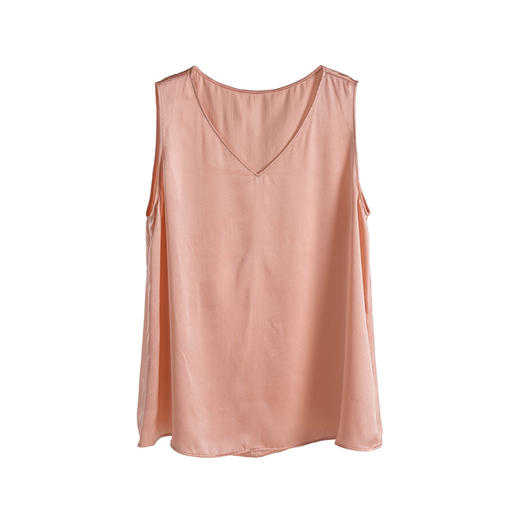 绽放403朵/高端100%桑蚕丝16mm砂洗素绉缎V领多色百搭背心吊带 商品图4