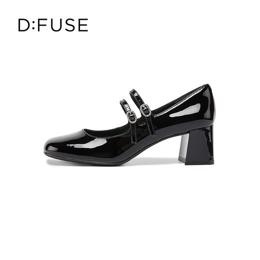 【甜梦少女】Dfuse迪芙斯秋款漆面牛皮方头复古玛丽珍鞋女DF33111212 商品图4