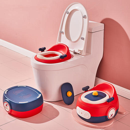 儿童马桶宝宝马桶坐便器婴儿便盆PU软垫三合一多功能马桶 商品图1