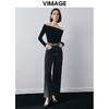 VIMAGE纬漫纪秋季新款时尚休闲显瘦百搭牛仔裤V2005609 商品缩略图1