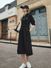 OLrain欧芮儿法式黑色POLO连衣裙女夏季2023年新款收腰设计感裙子 商品缩略图3