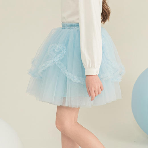 mettekids女童半身裙2023夏季新款蓬蓬网纱短裙儿童甜美洋气裙子 商品图3