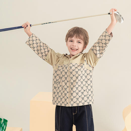 mettekids男童连帽外套2023秋季新款休闲上衣帅气童装儿童夹克 商品图0