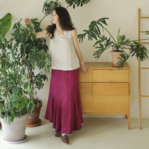 绽放403朵/高端100%桑蚕丝16mm砂洗素绉缎V领多色百搭背心吊带 商品图2