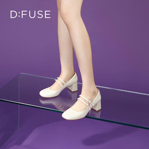 【甜梦少女】Dfuse迪芙斯秋款漆面牛皮方头复古玛丽珍鞋女DF33111212 商品图8