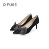 Dfuse迪芙斯秋款尖头蝴蝶结细跟高跟鞋单鞋女DF33111223 商品缩略图5