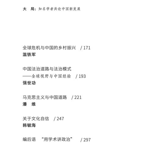 《大局：知名学者共论中国新发展》 商品图6
