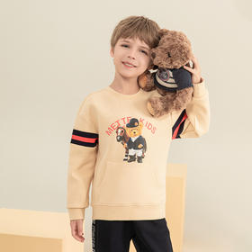 mettekids男童卫衣2023秋季新款儿童长袖上衣中大童休闲圆领童装