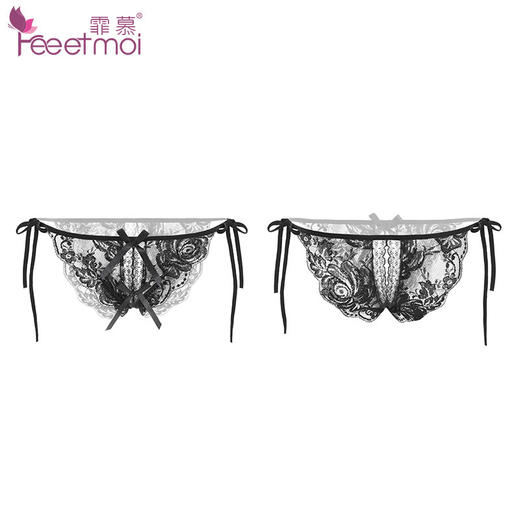 【情趣内衣】霏慕情趣内衣欧美性感透明女式内裤诱惑开裆蕾丝丁字裤外贸7125 商品图4