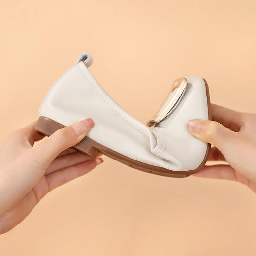 ZHR单鞋女2023年夏季新款平底浅口百搭懒人鞋舒适时尚方扣一脚蹬 商品图8